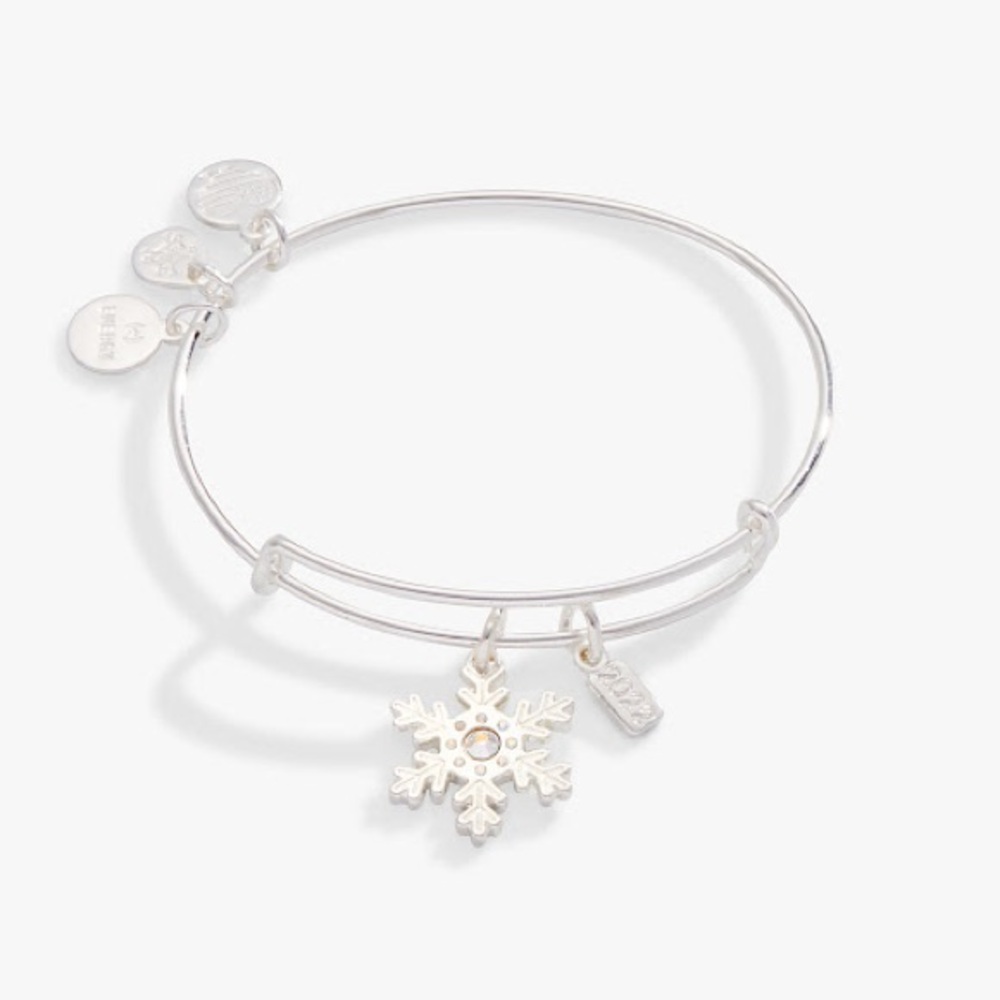2022 Crystal Snowflake Charm Bangle Alex and Ani